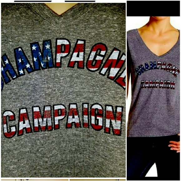 CHAMPAGNE CAMPAIGN GRAY TEE SHIRT - Picture 2 of 9